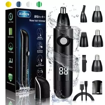 Триммер для волос в носу 2025 USB LCD этикет бровей электрический нос волосы уши электрический низкий маленький легкий для японских мужчин, инновации, перезаряжаемый, чёрный