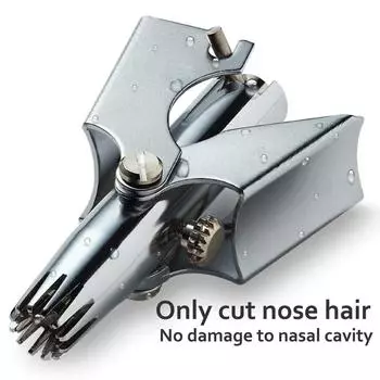 Триммер для волос в носу для мужчин и женщин, триммер с двумя лезвиями для легкой очистки, ручной тип