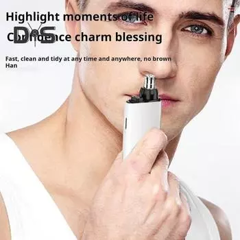 Триммер для волос в носу для мужчин, водонепроницаемый, электрический, портативный, аккумуляторный, многофункциональный, инструмент для стрижки волос в носу, ушах, бровях оранжевый