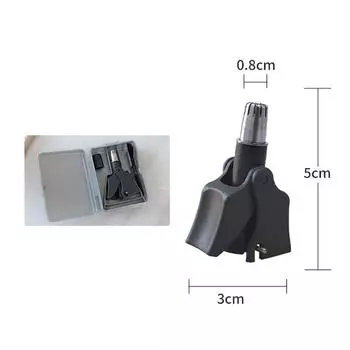 Триммер для волос в носу для мужчин, очиститель для ушей, ручная механическая бритва из нержавеющей стали, моющаяся бритва высокого качества, инструменты для удаления волос серый