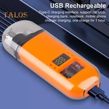 Триммер для волос в носу для мужчин и женщин, аккумуляторный, безболезненный, триммер для волос в ушах, водонепроницаемый, с двойными лезвиями, машинка для стрижки, многофункциональный инструмент для ухода оранжевый