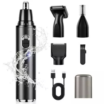 Триммер для волос в носу для мужчин, новый, 4 функции в Etiquette USB, для волос в ушах, бровей, лица, электрический, для волос в носу, для волос в ушах, электрическая бритва для волос в носу, унисекс