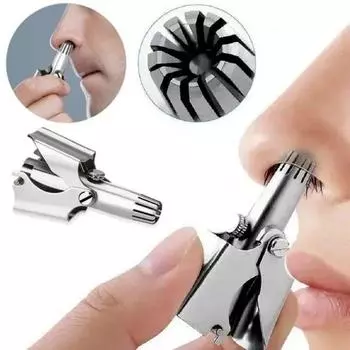 Триммер для волос в носу для мужчин, ручная бритва из нержавеющей стали, подходит для бритвы для волос в носу, моющийся портативный триммер для волос в носу