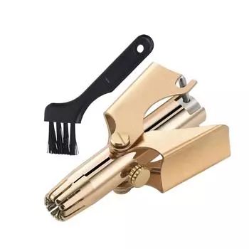 Триммер для волос в носу, ручная водонепроницаемая машинка для стрижки для мужчин и женщин, гладкое подравнивание с двенадцатью двухсторонними лезвиями CHINA