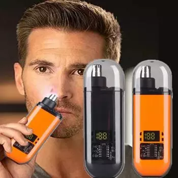 Триммер для волос в носу с зарядкой через USB, двухсторонние лезвия, электрический портативный мужской мини-триммер для волос в носу, набор для ухода за лицом, инструменты, бытовая техника