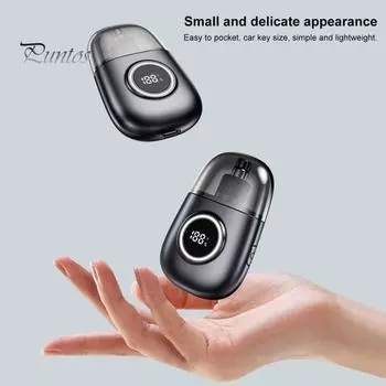 Триммер для волос в носу, светодиодный дисплей, лезвия с двумя лезвиями, перезаряжаемый, долговечный, эффективный инструмент для стрижки и ухода за мужчинами и женщинами серый