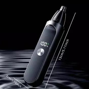 Триммер для волос в носу Триммер для волос на лице Триммер для волос на бороде Перезаряжаемый электрический триммер для волос в носу Модель с зарядкой от USB синий