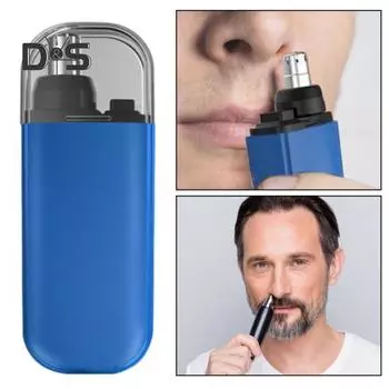 Триммер для волос в носу, ушах, прецизионный инструмент, 7000 об/мин, машинка для стрижки волос с зарядкой через USB, портативный безболезненный триммер для бровей и волос на лице для мужчин, женщин, IPX7, волосы в носу чёрный