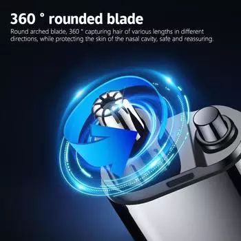 Триммер для волос в ушах и носу, безболезненный триммер для волос в носу и бровях для мужчин, перезаряжаемый триммер, водонепроницаемый, легко очищается для путешествий чёрный