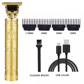 Триммер из нержавеющей/абс-стали для мужчин, машинка для стрижки волос, машинка для стрижки волос, профессиональный триммер для лысины, электрическая бритва для бороды, USB-парикмахерская