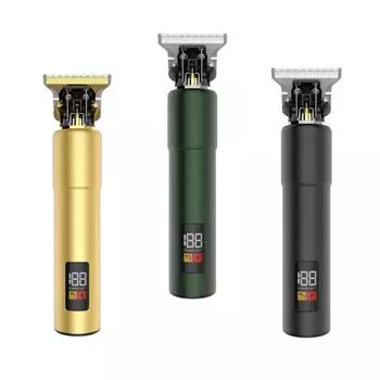 Триммер с Т-образным лезвием HATTEKER, профессиональные машинки для стрижки волос, триммер 0 мм для мужчин, беспроводные машинки для стрижки волос, вкладыши для парикмахера