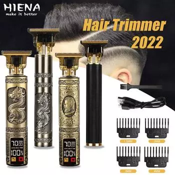 Триммер с Т-образным лезвием HIENA, триммеры с нулевым зазором, машинки для стрижки волос Teamyo 0 мм для мужчин