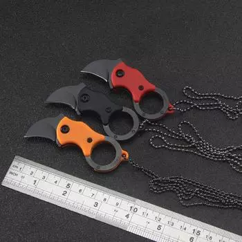 Триммеры для бумаги Триммеры для бумаги Резаки Мини-уличный нож Нержавеющая сталь Дорожный инструмент в форме орлиного когтя Портативный распаковочный нож Карманный нож чёрный