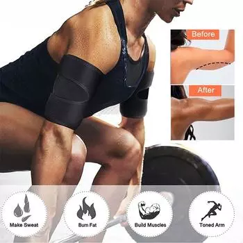 триммеры для рук для сауны для женщин, пара повязок для пота, формирователь рук, обертка для похудения, регулируемая для дряблых рук
