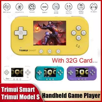 Trimui Smart 2,4-дюймовая игровая консоль в стиле ретро, более 15000 игр с открытым исходным кодом, портативные портативные игровые плееры, Bluetooth 4,0, Wi-Fi Play Trimui Model S 2inch-Mint