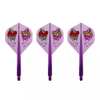 Тринидад (ТРИНИДАД) CONDOR AXE Rose of the Heart Модель игрока Natsumi Iwata Condor Axe Rose of the Heart Darts Flight Standard M Прозрачный Фиолетовый