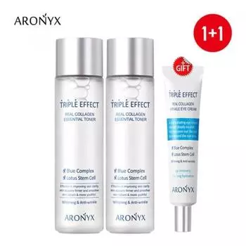 Triple Effect Real Collagen Toner 150 мл x 2 + крем для век