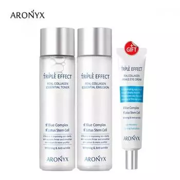 Triple Effect Real Collagen Тонер + эмульсия + крем для глаз