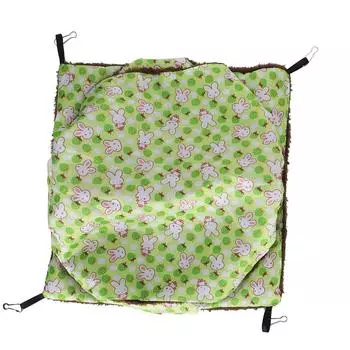 TripleLayer Hammock Small Animal Pet Cage Hamster Soft Warm Sleeping Hanging Bed(30x30cm Large зелёный
