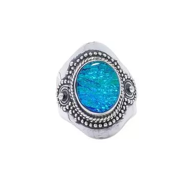 Triplet Opal Gemstone 925 Sterling Silver Ring V8541, Green And Blue Ring, Oval Ring, Valentin s Day Gift, Gift For Her, Birthday Gift, Handmade Jewel