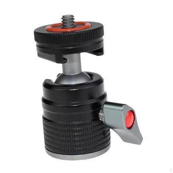 -Tripod Head Phone Tripod Mount Aluminum Alloy Compatible with Black Photo Attachment Camera T31C