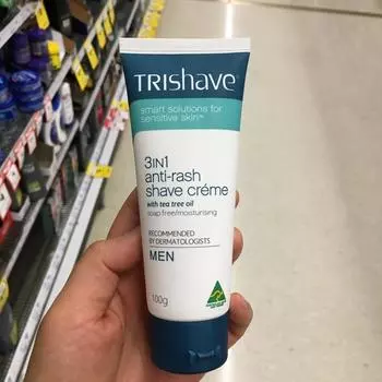 Trishave Tri Shave Men s Sensitive Tea Tree Oil Shaving Cream 100gx2, 2, 100g