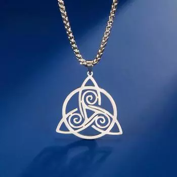 Трискелион кельтское ожерелье Троица Трискеле кулон Викинг тройная спираль норвежский талисман амулет винтажные украшения для женщин и мужчин