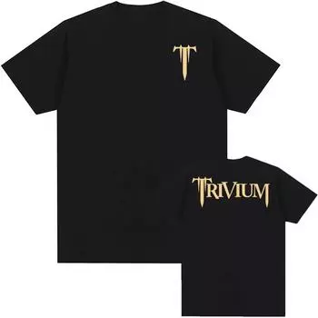 TRIVIUM Heavy Mental Band T-shirt Summer Cotton Hip Hop Streetwear Unisex Fashion Grunge Men Women Tshirts Loose Male T Shirt XS