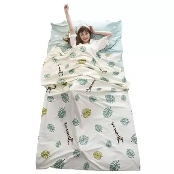 TRIWONDER Внутренняя простыня для путешествий 100% хлопок Внутренний спальный мешок Shruff Внутренний конверт Тип Легкая компактная спальная простыня Спальный мешок для отдыха на открытом воздухе