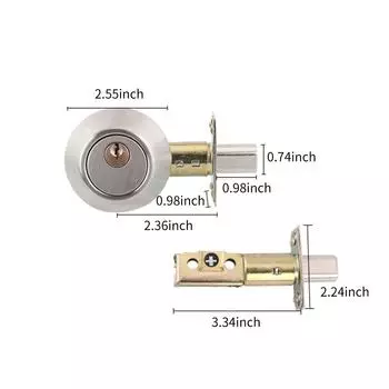 Trknauf Lockset mit 3 Schlsseln Privacy Griff Schlafzimmer Badezimmer серебряный