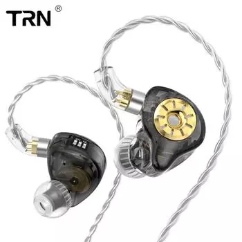 TRN ST1 Pro Модернизированные наушники-вкладыши HIFI Наушники с железным кольцом Регулируемые наушники с проводным управлением и микрофоном 3.5mm without MIC зелёный