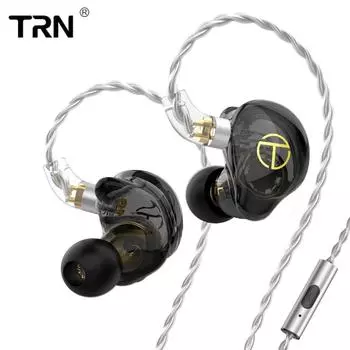 TRN ST2 Heavy Bass Управление линией мобильного телефона Музыка Бегущий круг Iron Heavy Bass с пшеничными наушниками 3.5mm without MIC белый