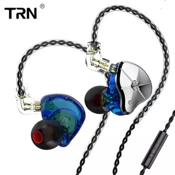 TRN STM Circle Iron Наушники HIFI Fever Оборудование Бас Стандартный Стандартный Кристалл Медная линия 3.5mm without MIC синий