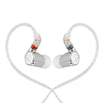ТРН ТА1(1БА+1ДД) Гибридные металлические наушники HiFi (TA1-Серебро) серебряный