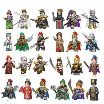 Троецарствие перо Чжао Юнь пять тигров общий конный боевой конь красный кролик строительные блоки детские игрушки