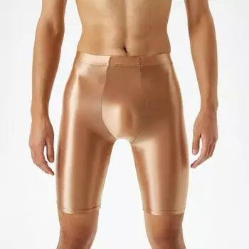 Трогательные мужские леггинсы, однотонные популярные узкие шорты для фитнеса из ледяного шелка 2XL