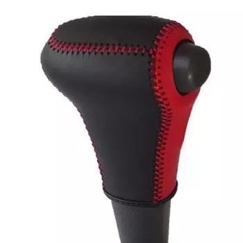 Трёхцветный чехол на ручку переключения передач из натуральной кожи для Daihatsu Hijet Truck CVT Красный x Замена Пятен Кастомная Защита Интерьера S500/510 (2021/12~)