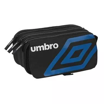 Тройная большая сумка Umbro Flash, черная (21,5 х 10 х 8 см)