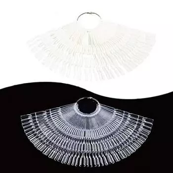 Тройная цветовая палитра для ногтей, 50 шт. Образцы гелевых покрытий для дизайна ногтей, прозрачные, прибл.