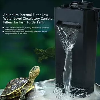 Тройная фильтрация Внутренний аквариумный фильтр Циркуляционные канистровые фильтры низкого уровня воды