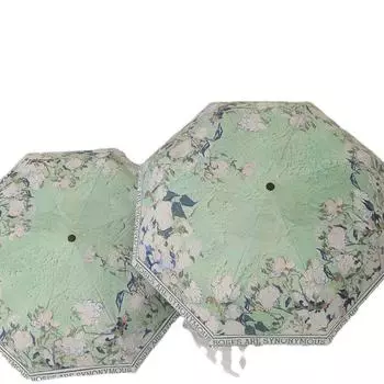 Тройная картина маслом Ван Гога с высокой эстетической ценностью, автоматический зонт для использования как в солнечную, так и в дождливую погоду, черное резиновое солнце