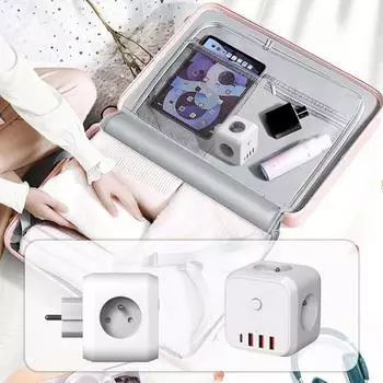 Тройная розетка с несколькими разъемами, адаптер для розеток 3 в 1 для офиса