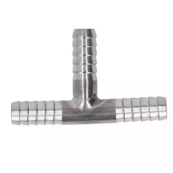 Тройник из нержавеющей стали, тройник с тройником, хорошее уплотнение, прочный шланговый тройник для жидкого газа, диаметр 8 мм