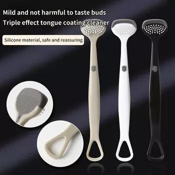 Тройной эффект скребок для языка пластина для чистки языка щетка для чистки полости рта многоразовая свежесть дыхания гигиена полости рта чистящие инструменты белый