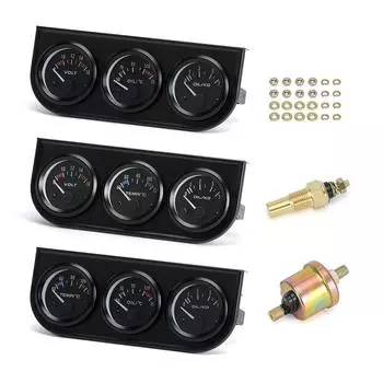 Тройной электрический комплект 52 мм(Вольтметр + датчик температуры масла + датчик давления масла)Датчик температуры или датчик температуры воды TAG01