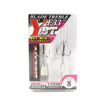 Тройной крючок Decoy Y-F33BT Тройные крючки с круглым изогнутым лезвием, размер 8 (6812)