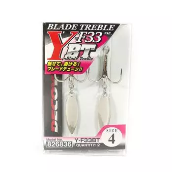 Тройной крючок Decoy Y-F33BT Тройные крючки с круглым изогнутым лезвием, размер 4 (6836)