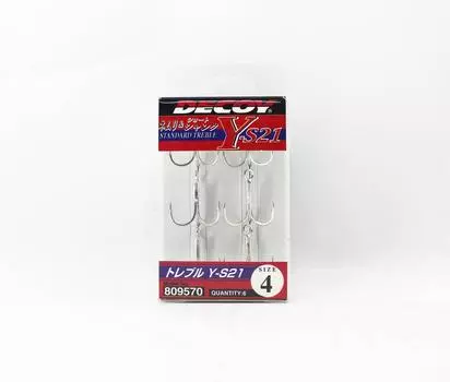 Тройной крючок Decoy Y-S21 Стандартные тройные крючки, размер 4 (9570)