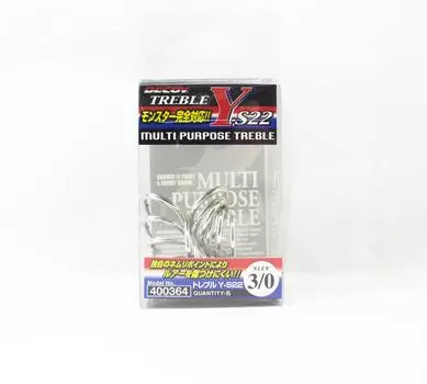 Тройной крючок Decoy Y-S22 Сверхмощные тройные крючки, размер 3/0 (0364)