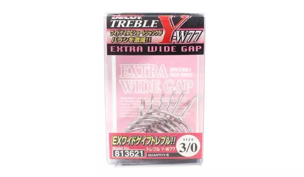 Тройной крючок Decoy Y-W77, сверхпрочные крючки с широким зазором, размер 3/0 (3621)